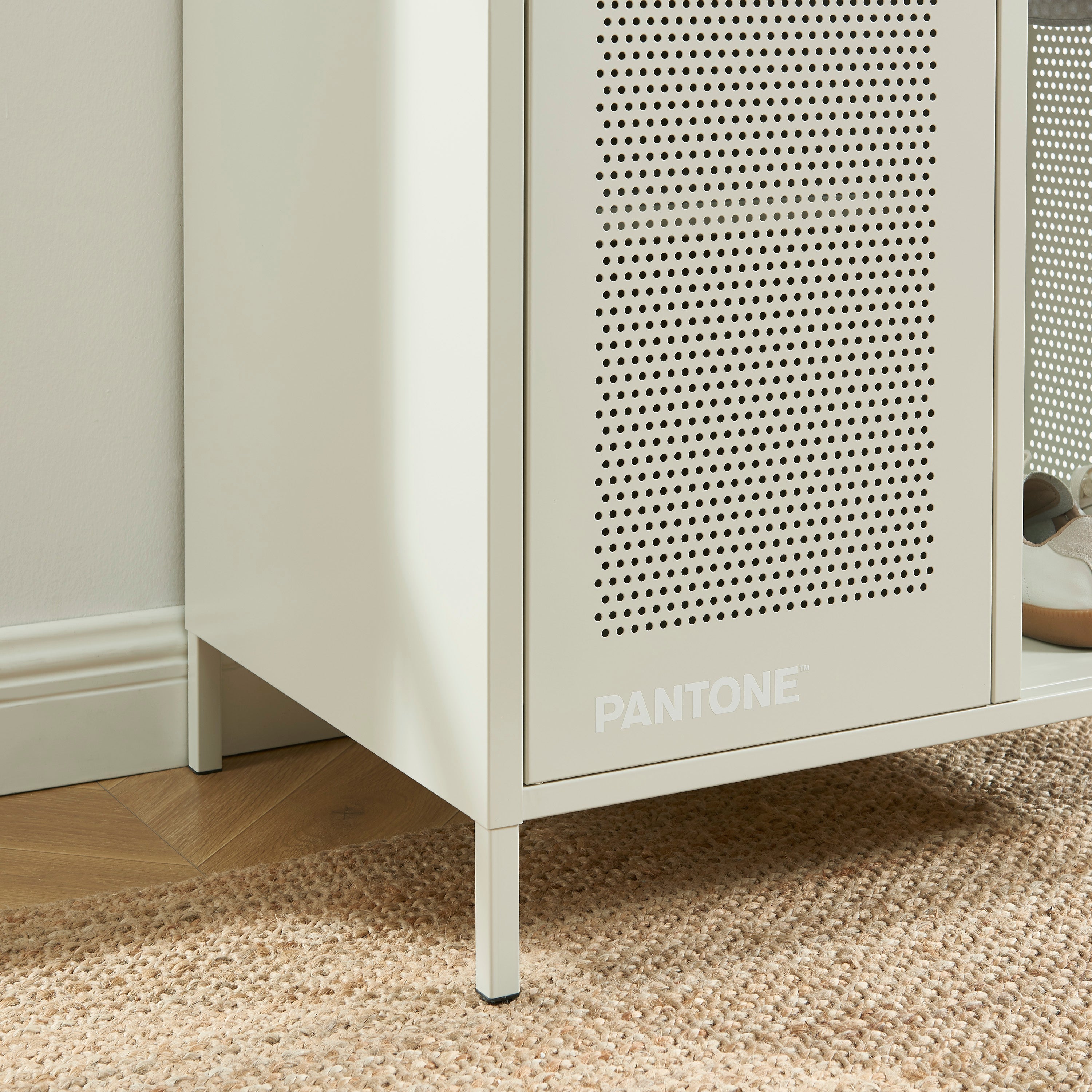 PANTONE® Metal Wardrobe with Hanging Rail – Sand