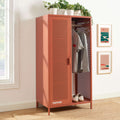 PANTONE® Metal Wardrobe with Hanging Rail – Terracotta