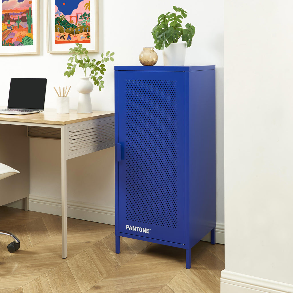 PANTONE® Metal Desk Pedestal – Electric blue