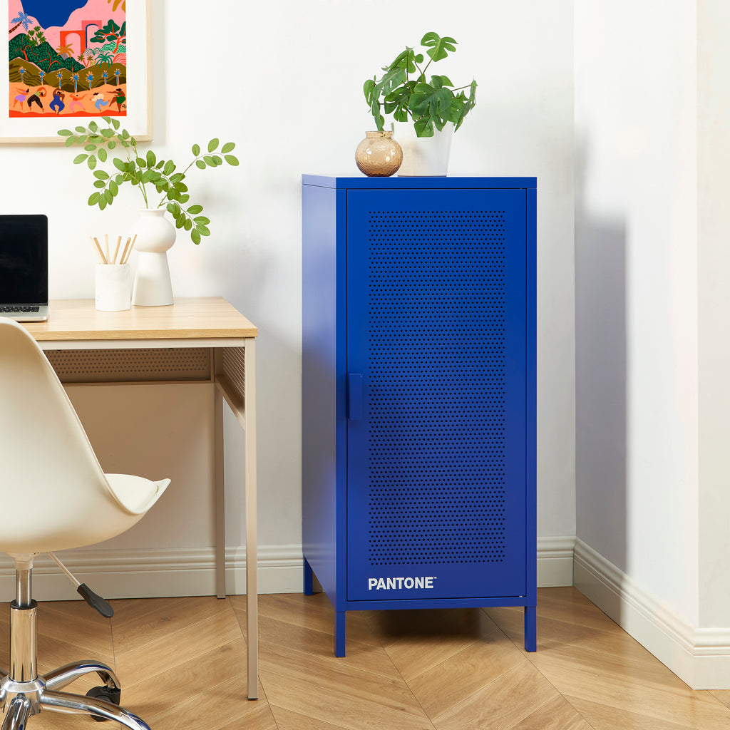 PANTONE® Metal Desk Pedestal – Electric blue
