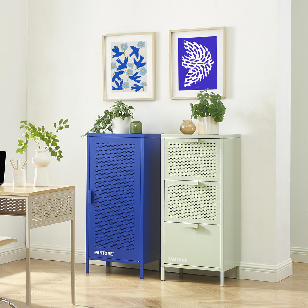PANTONE® Metal Desk Pedestal – Electric blue