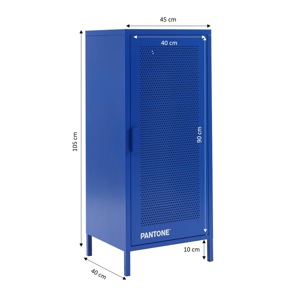 PANTONE® Metal Desk Pedestal – Electric blue