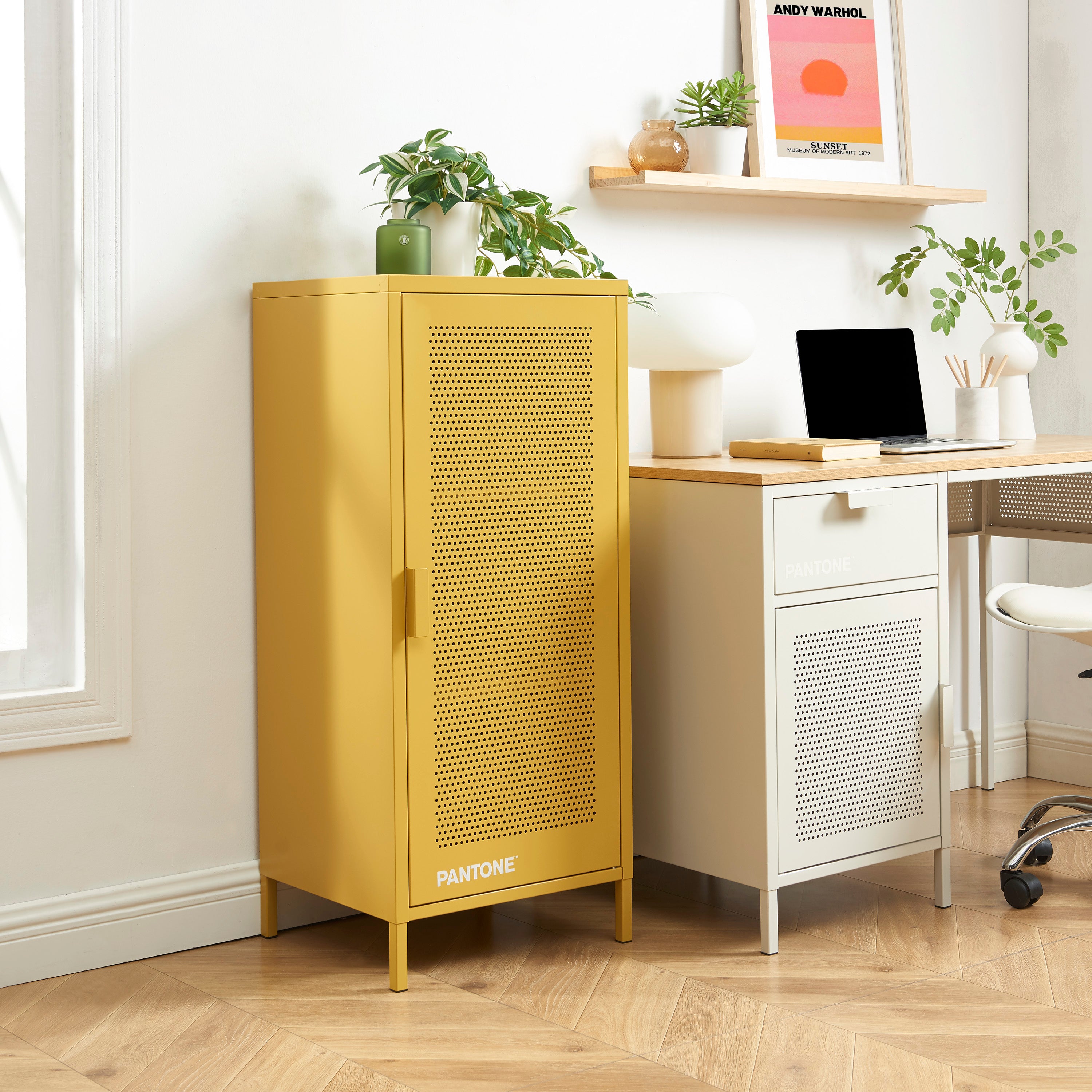 PANTONE® Metal Desk Pedestal – Mustard