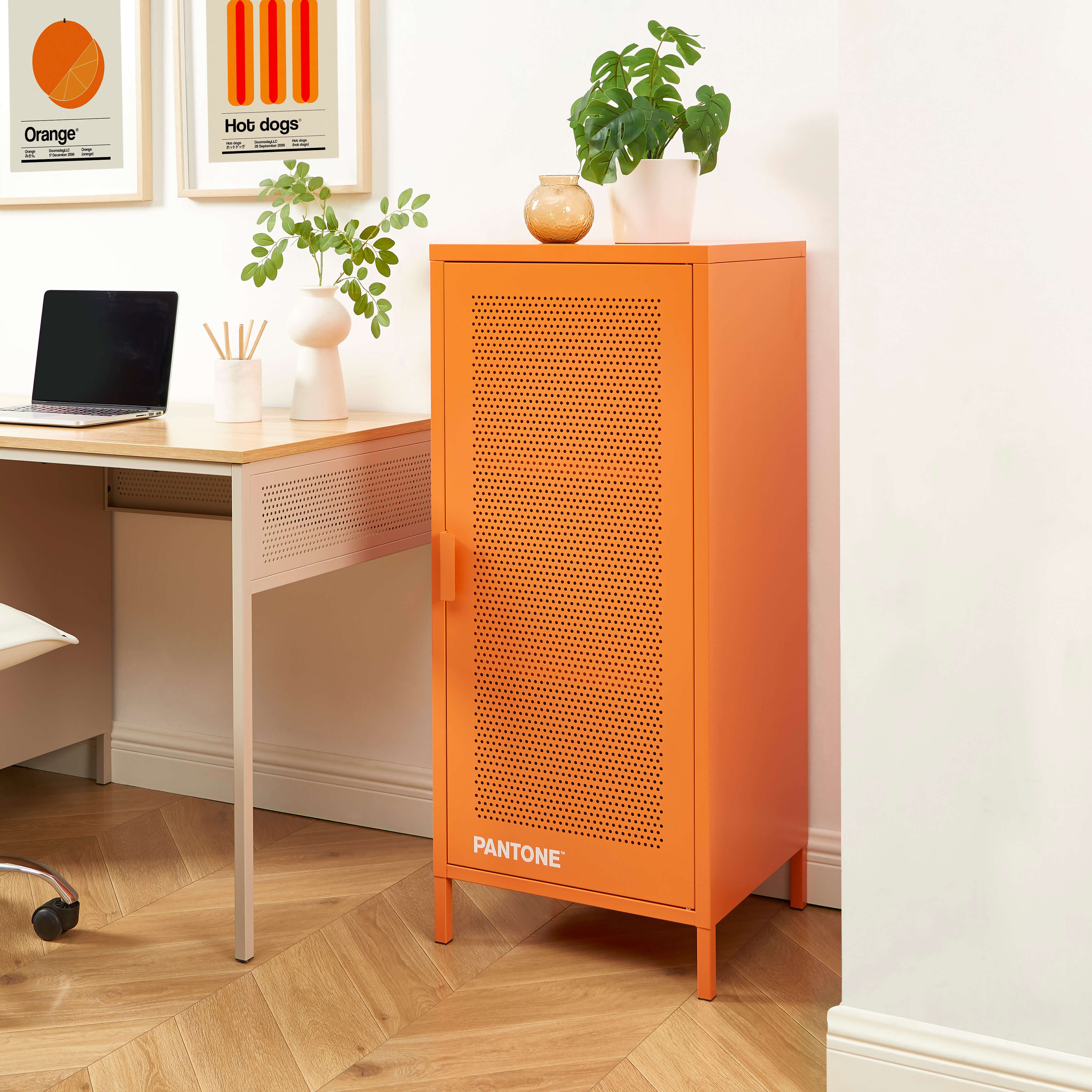 PANTONE® Metal Desk Pedestal – Orange