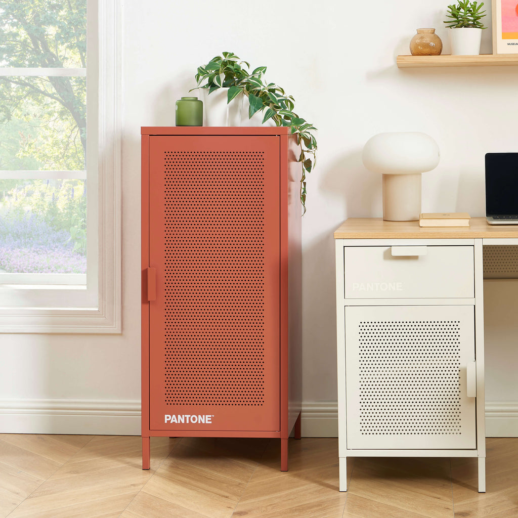 PANTONE® Metal Desk Pedestal – Terracotta