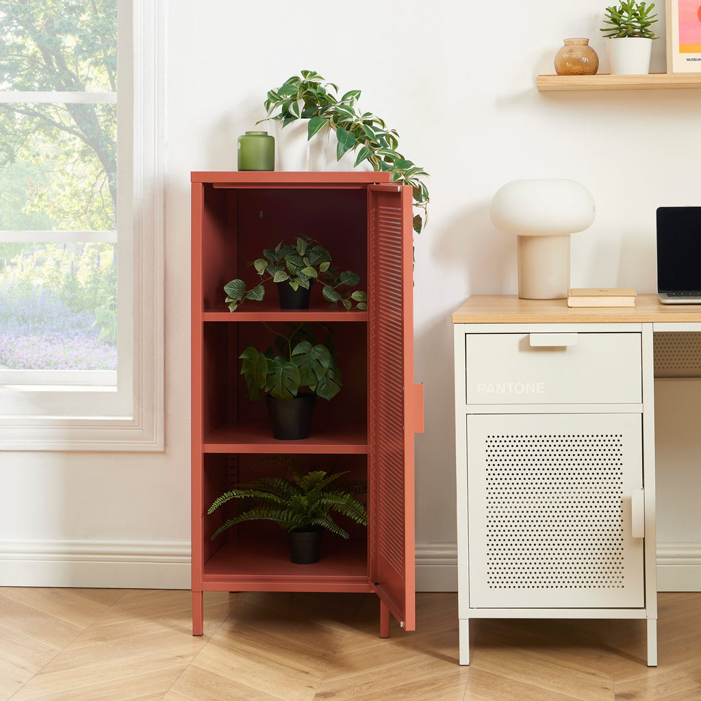 PANTONE® Metal Desk Pedestal – Terracotta