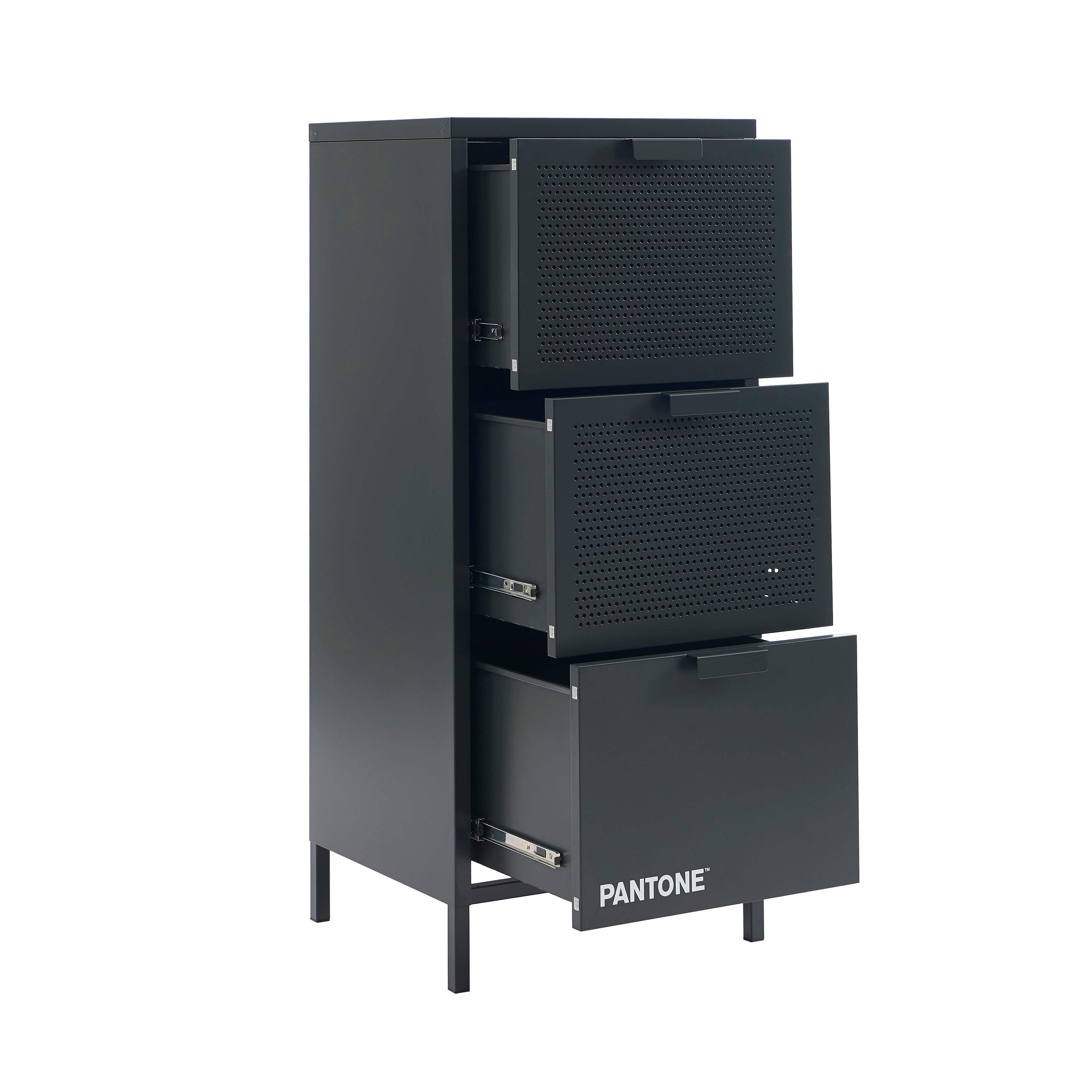 PANTONE® Metal Desk Pedestal with Drawers – Anthracite