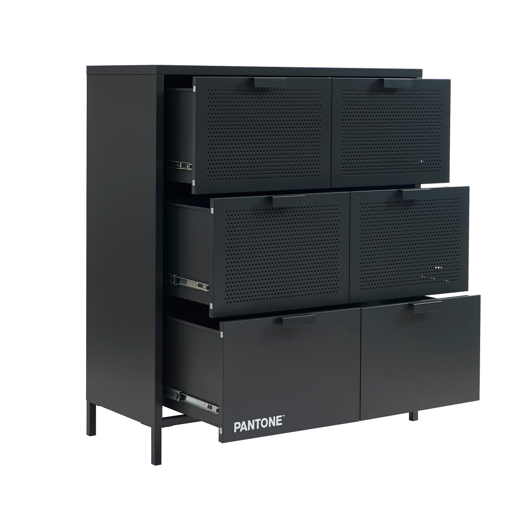 PANTONE® Metal Large Chest of Drawers – Anthracite