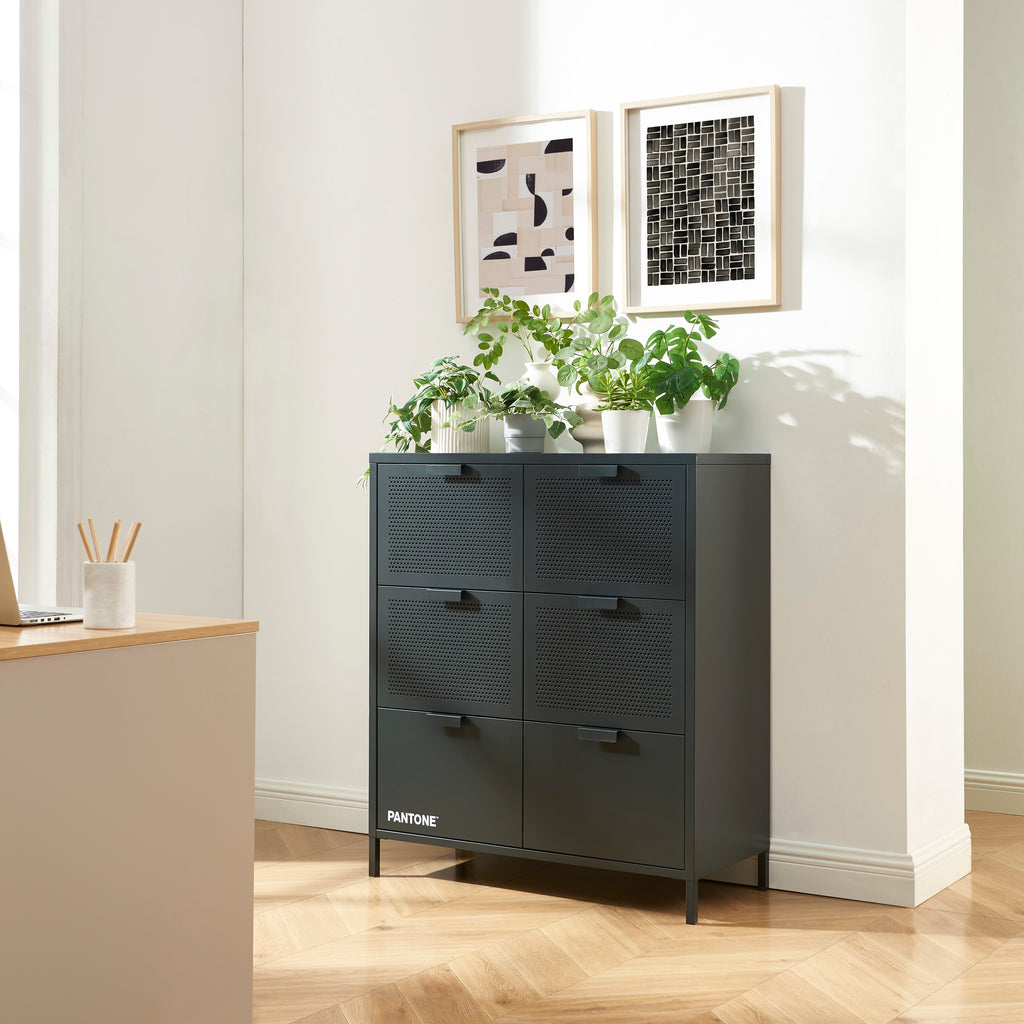 PANTONE® Metal Large Chest of Drawers – Anthracite