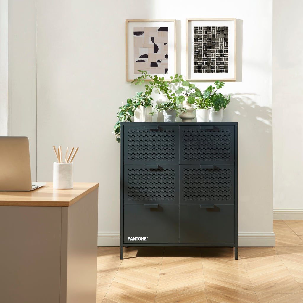 PANTONE® Metal Large Chest of Drawers – Anthracite