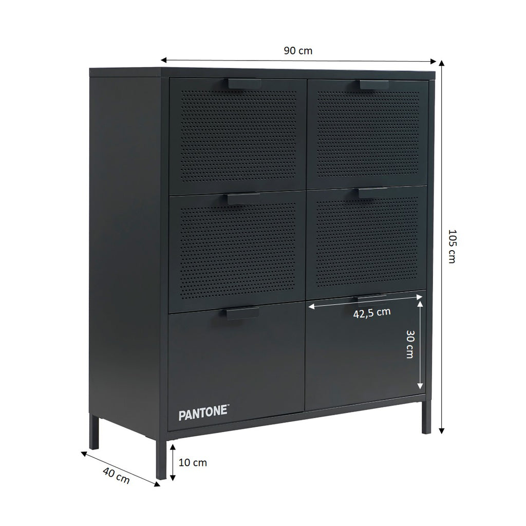 PANTONE® Metal Large Chest of Drawers – Anthracite