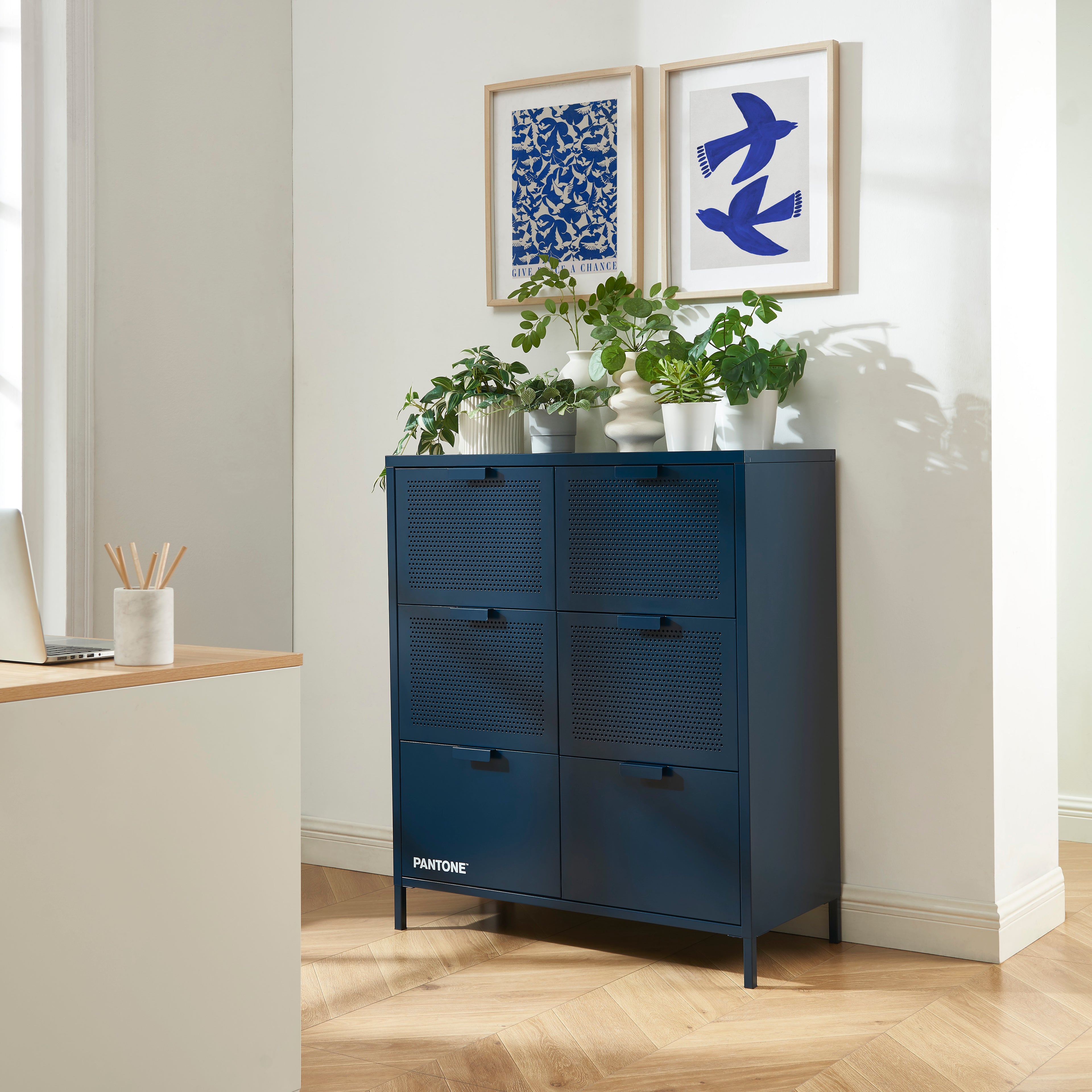 PANTONE® Metal Large Chest of Drawers – Midnight blue