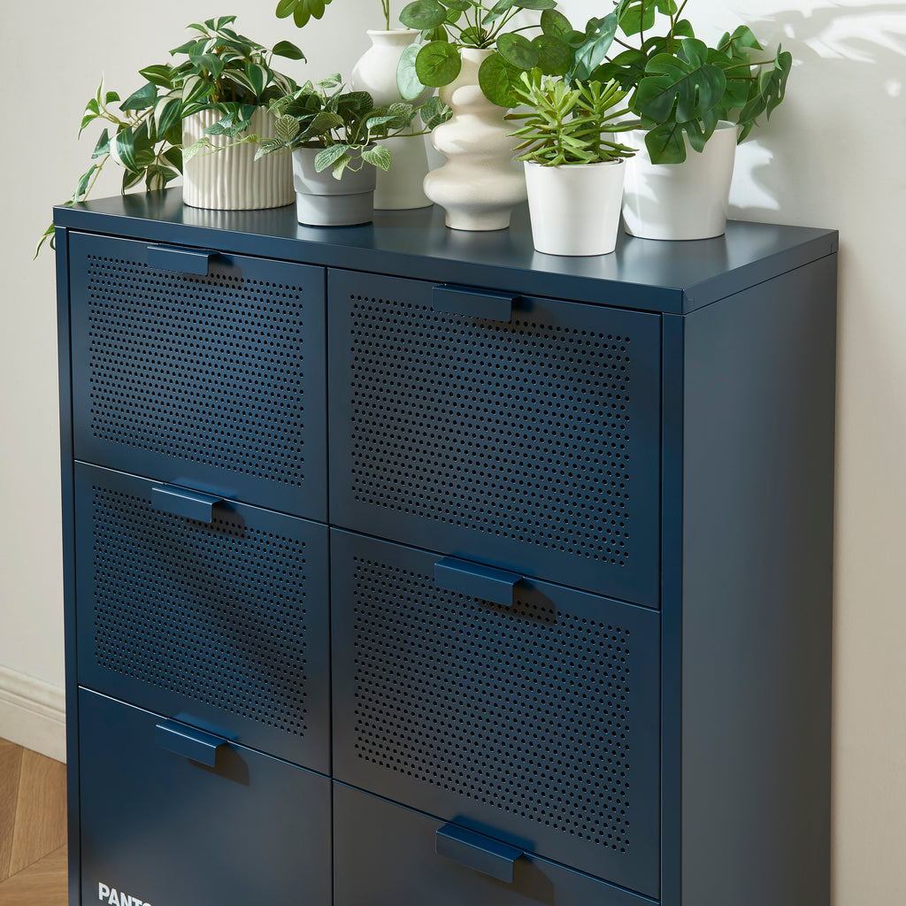 PANTONE® Metal Large Chest of Drawers – Midnight blue