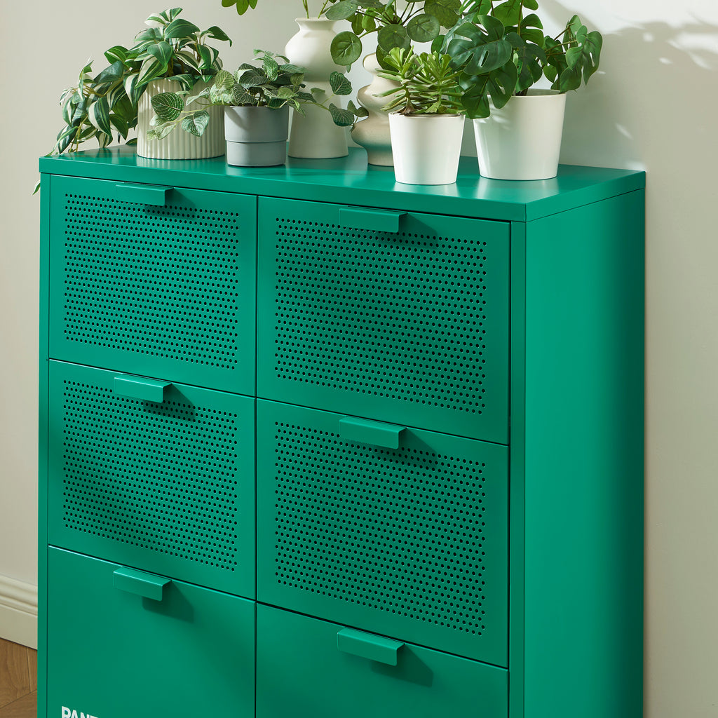 PANTONE® Metal Large Chest of Drawers – Emerald green