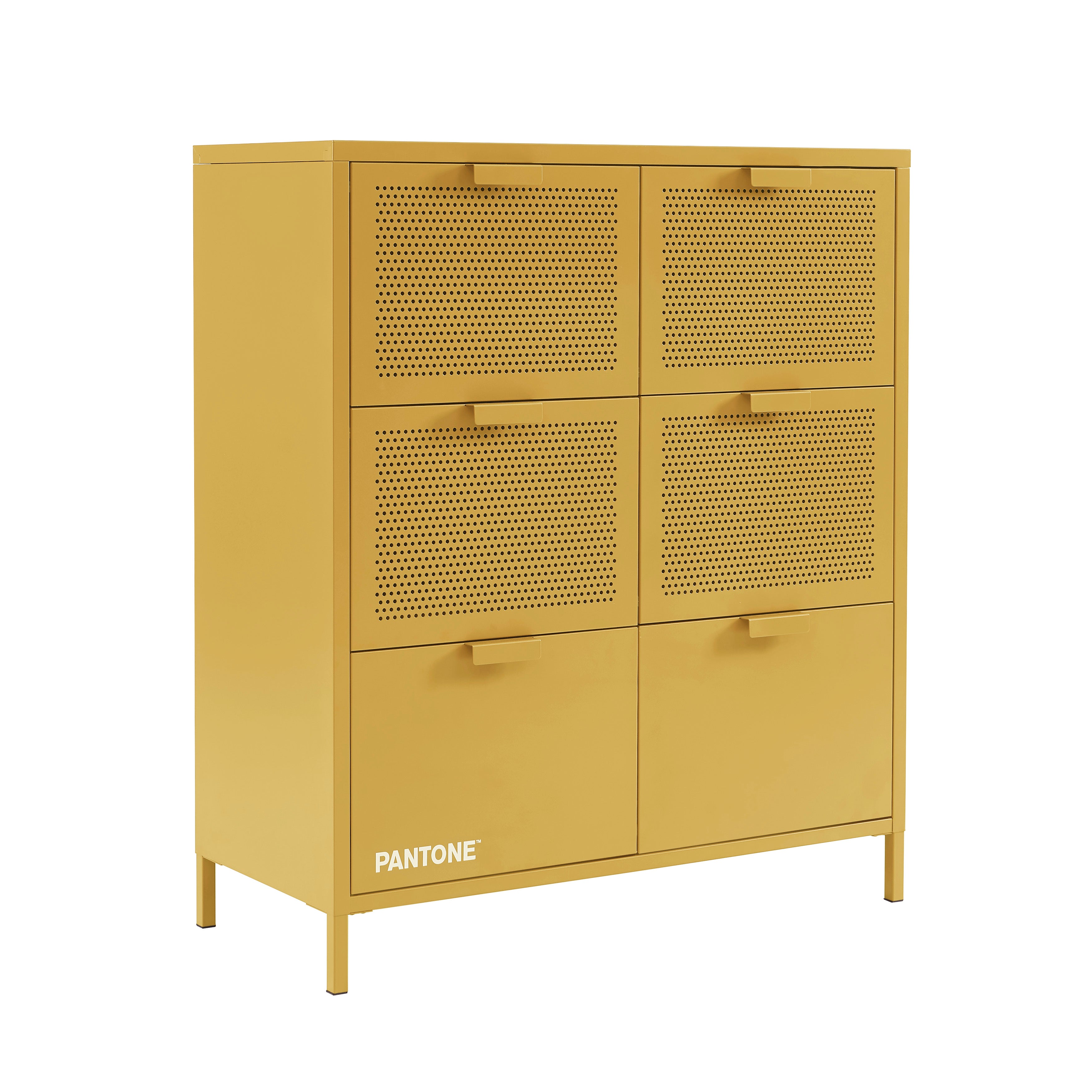PANTONE® Metal Large Chest of Drawers – Mustard