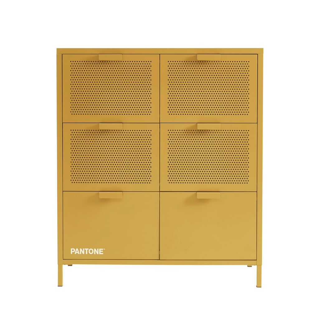 PANTONE® Metal Large Chest of Drawers – Mustard