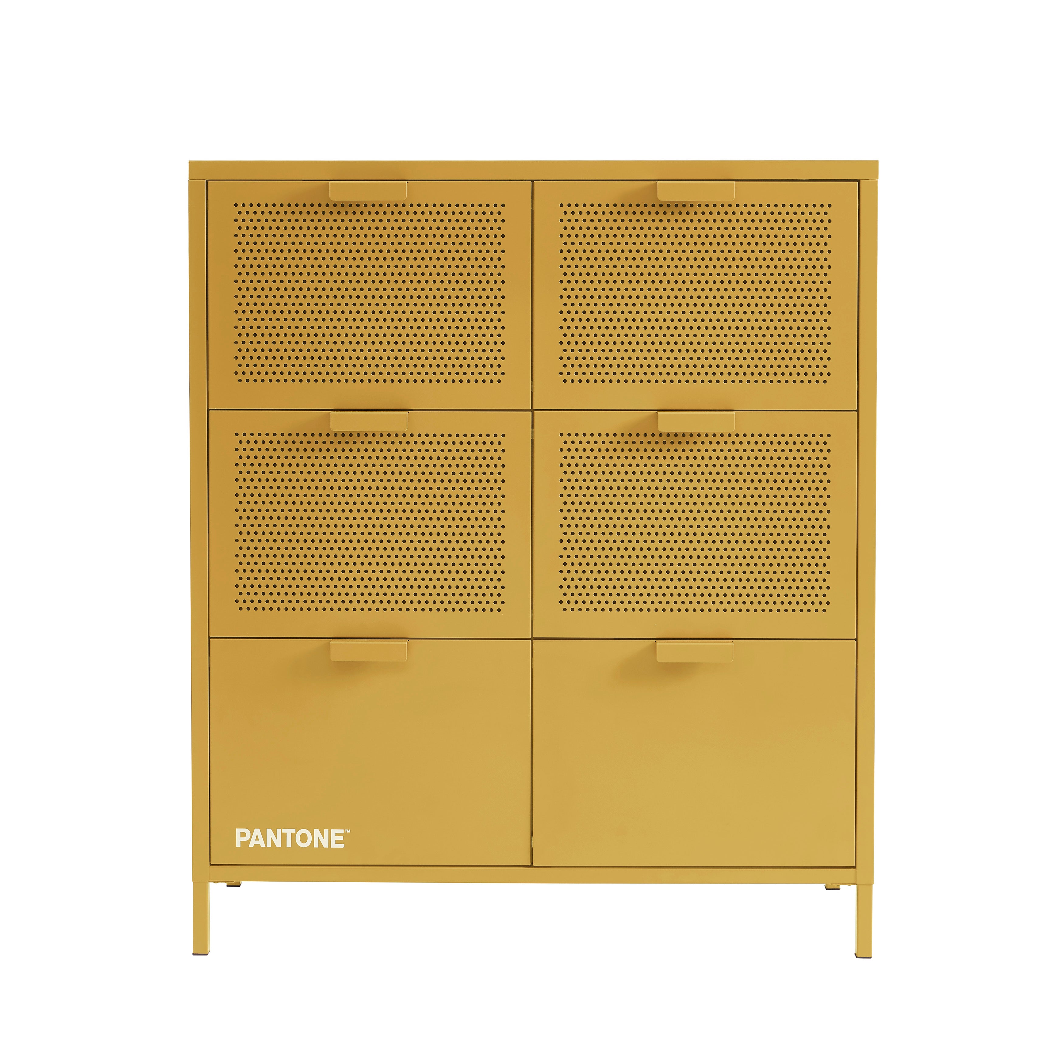 PANTONE® Metal Large Chest of Drawers – Mustard