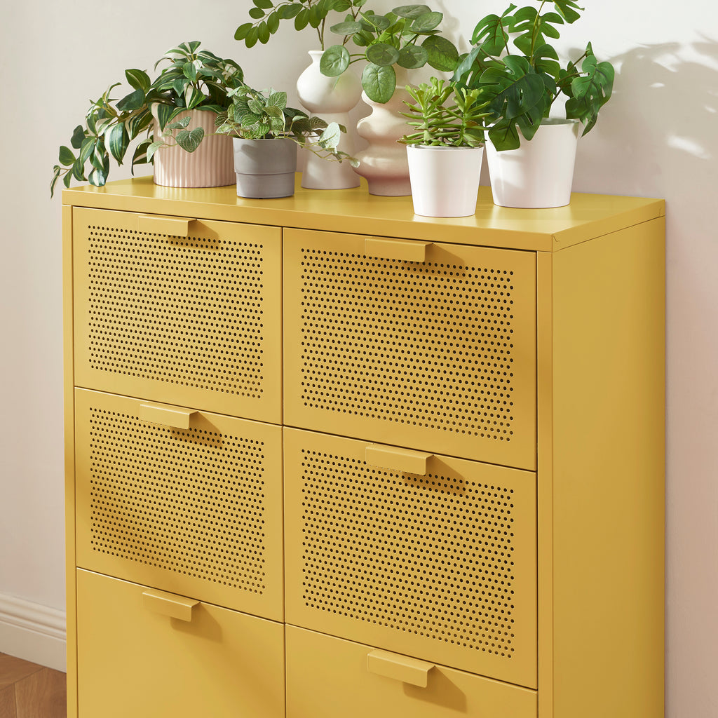 PANTONE® Metal Large Chest of Drawers – Mustard