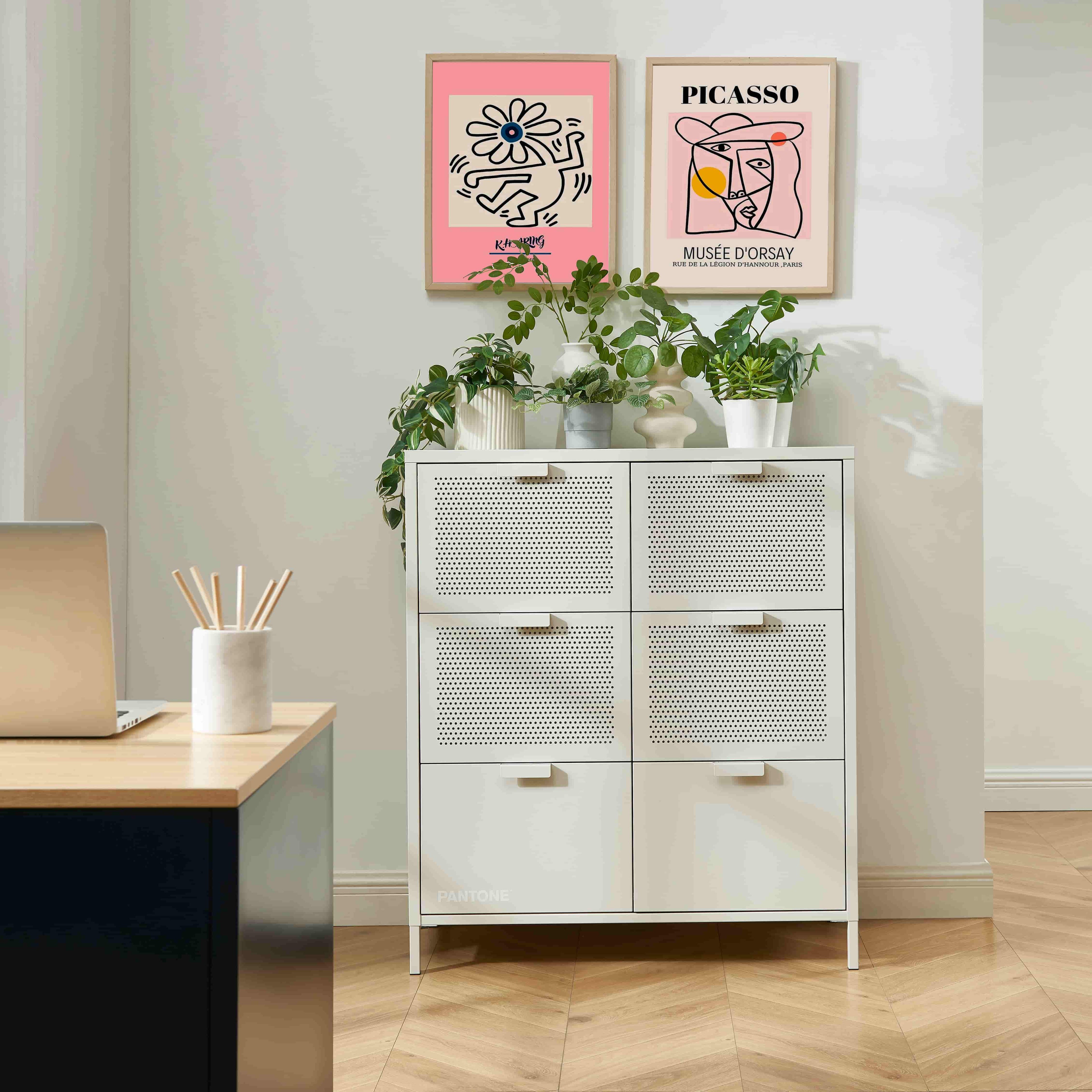 PANTONE® Metal Large Chest of Drawers – Sand