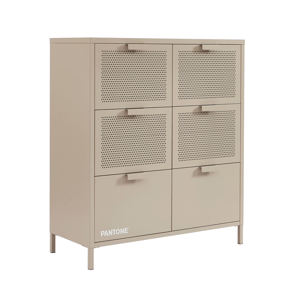 PANTONE® Metal Large Chest of Drawers – Taupe