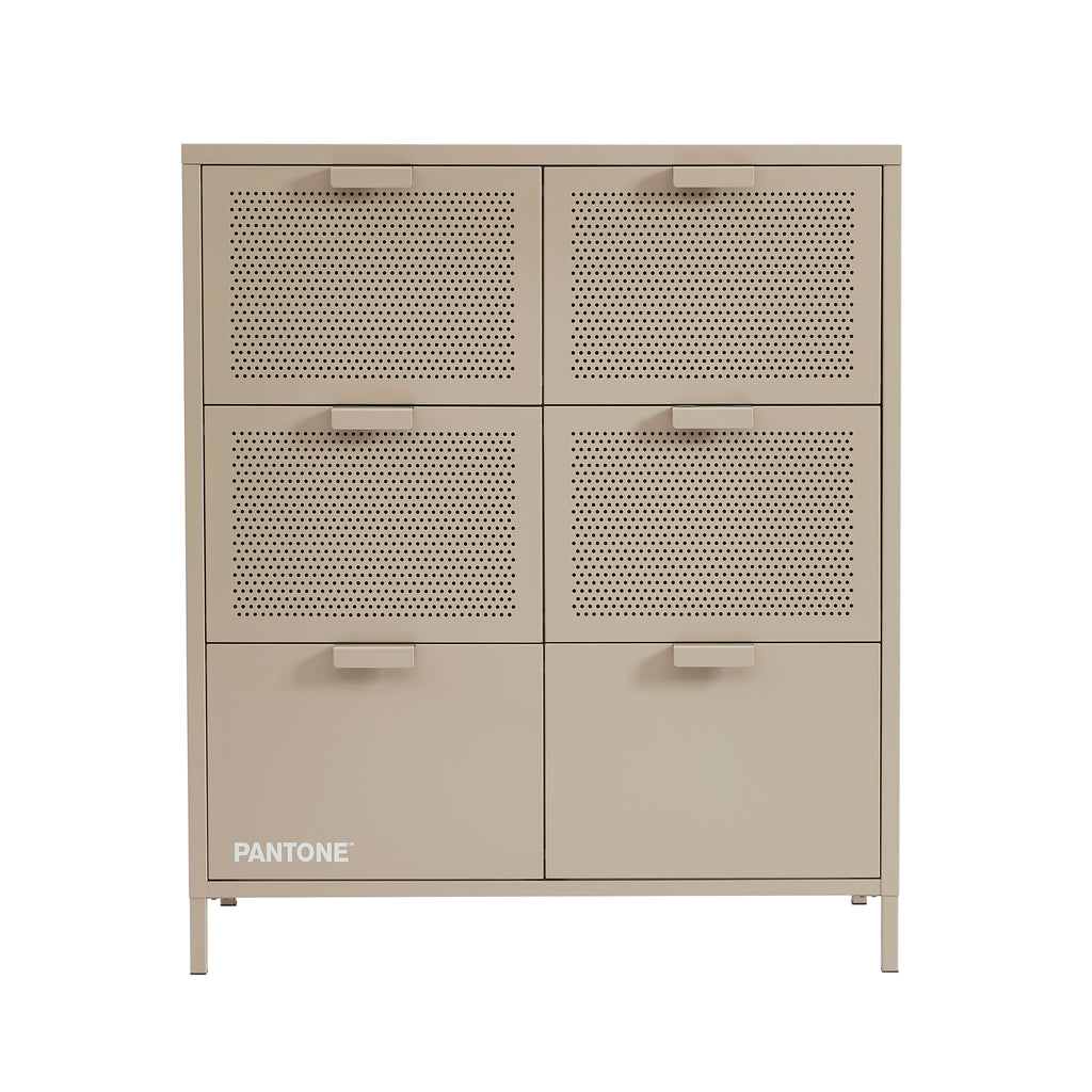 PANTONE® Metal Large Chest of Drawers – Taupe