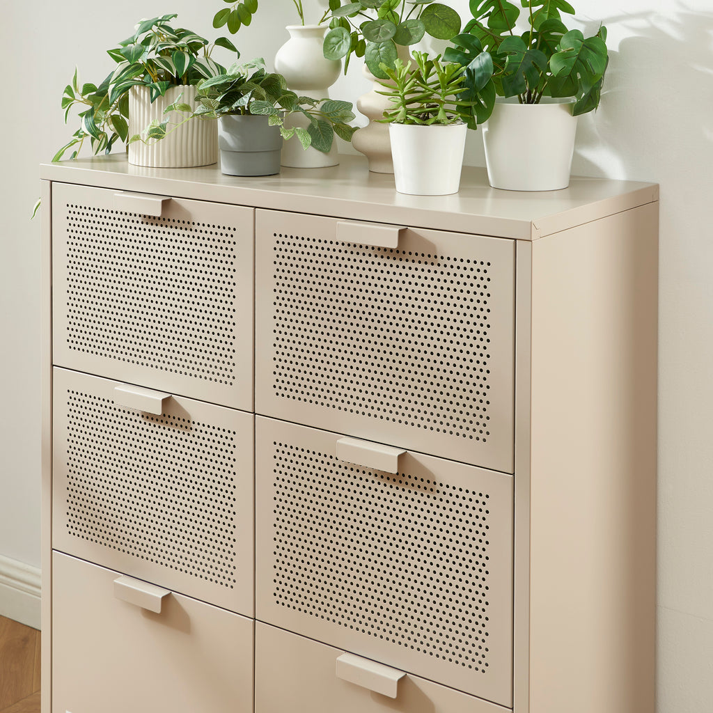 PANTONE® Metal Large Chest of Drawers – Taupe