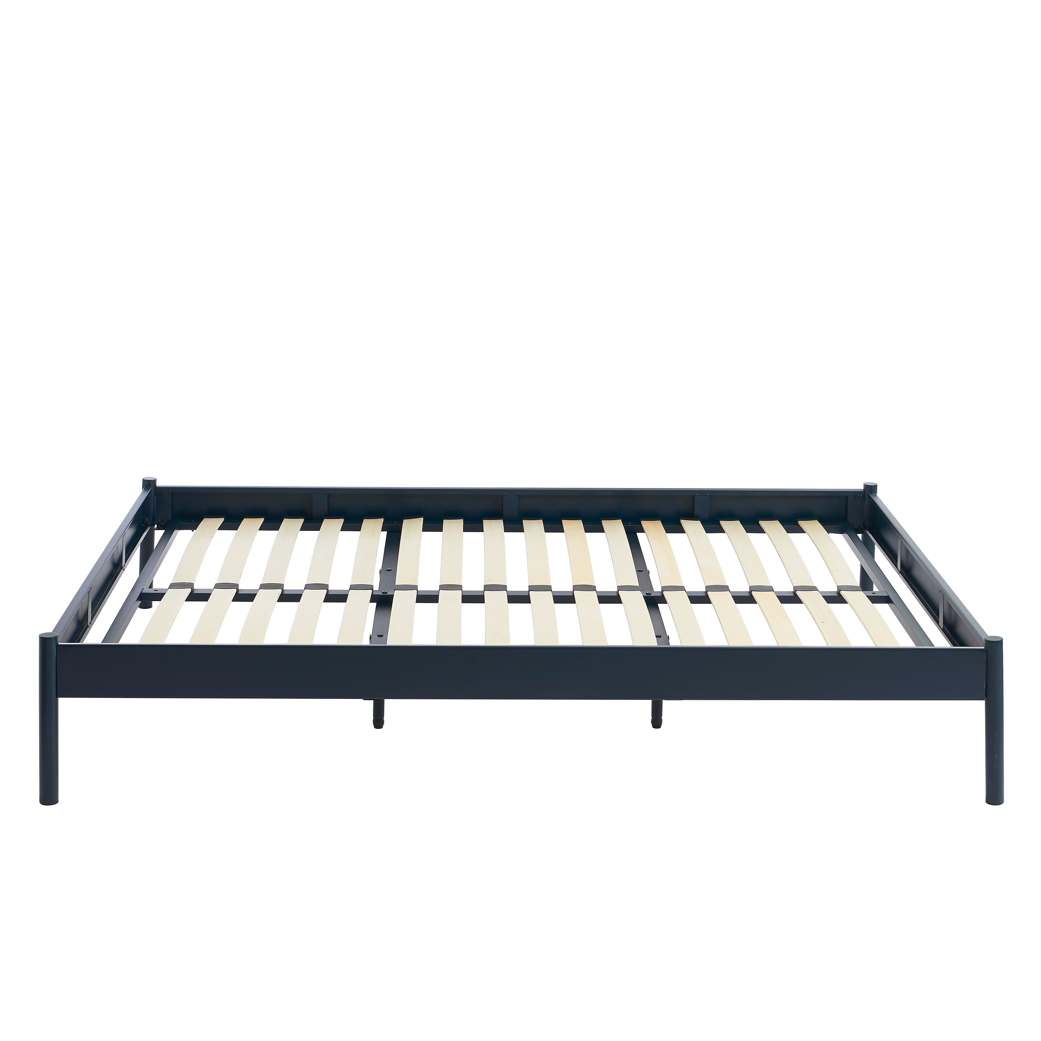 PANTONE® Metal Bed with Slatted Base – Midnight blue
