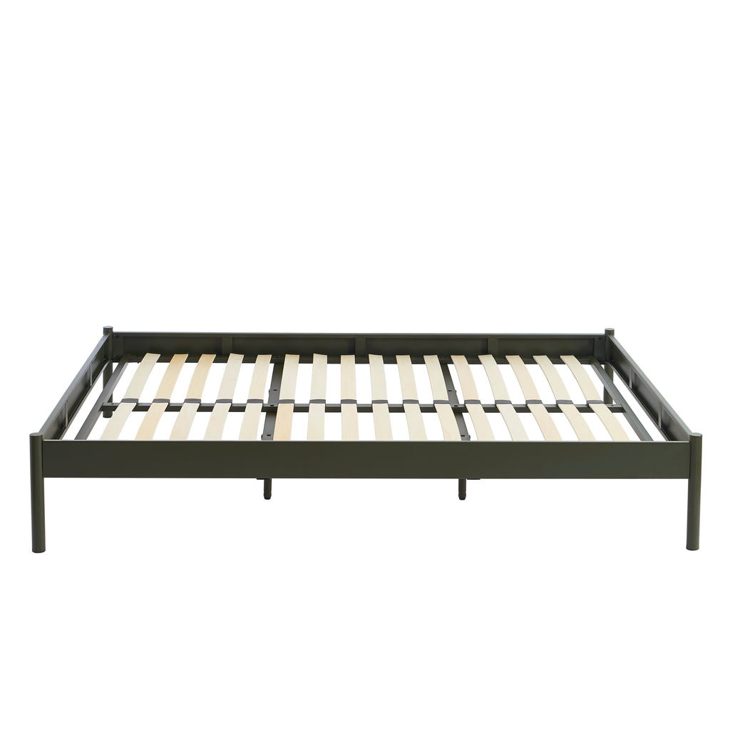 PANTONE® Metal Bed with Slatted Base – Olive green