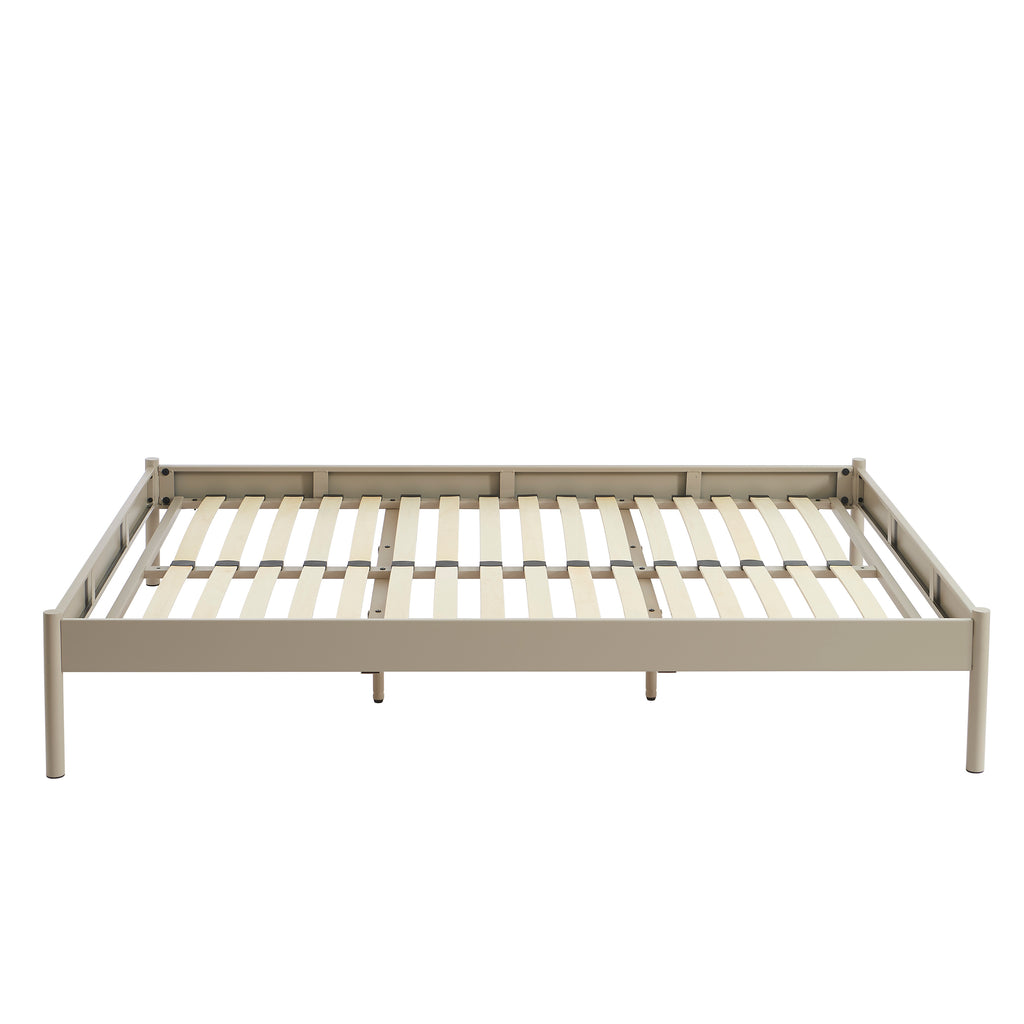 PANTONE® Metal Bed with Slatted Base – Taupe