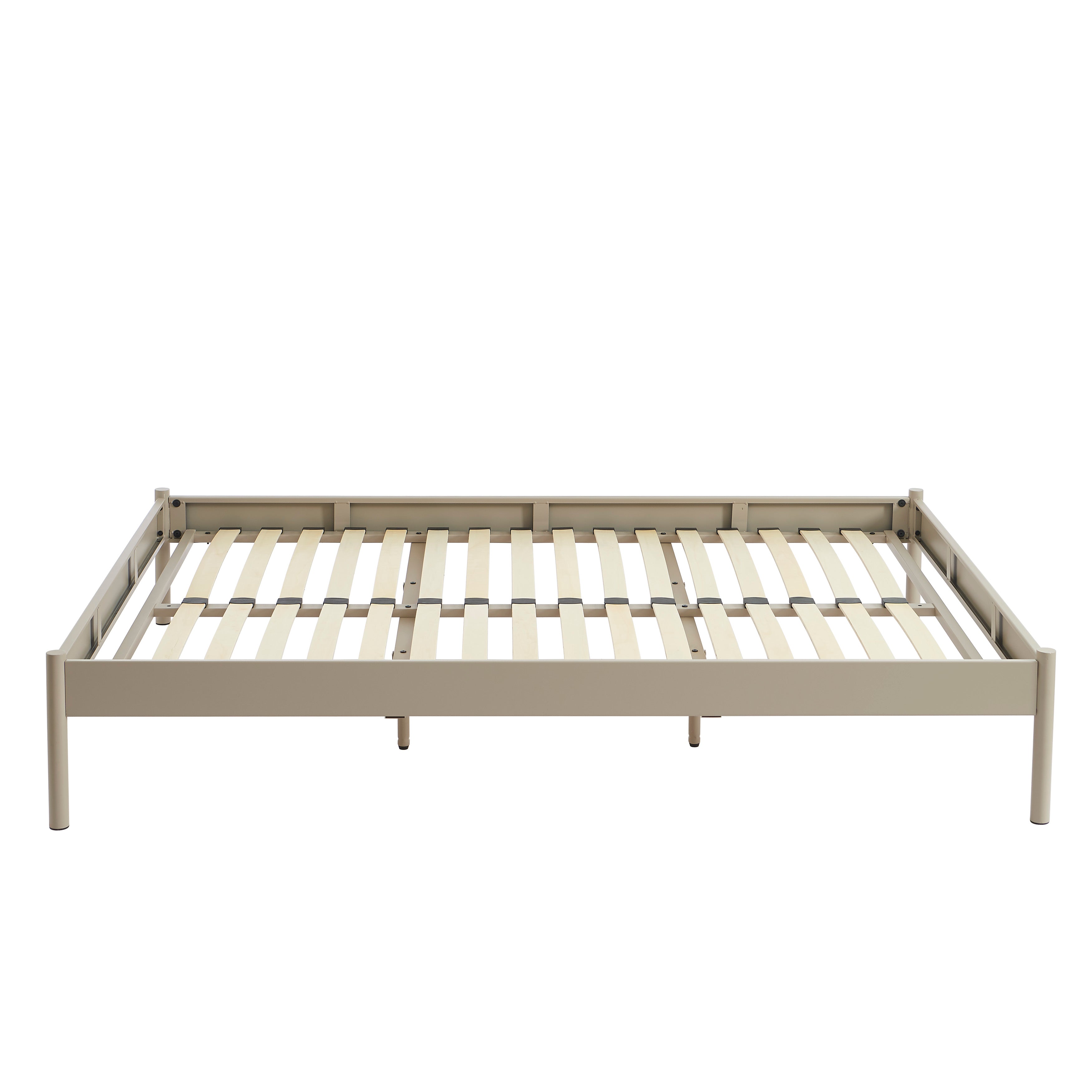 PANTONE® Metal Bed with Slatted Base – Taupe