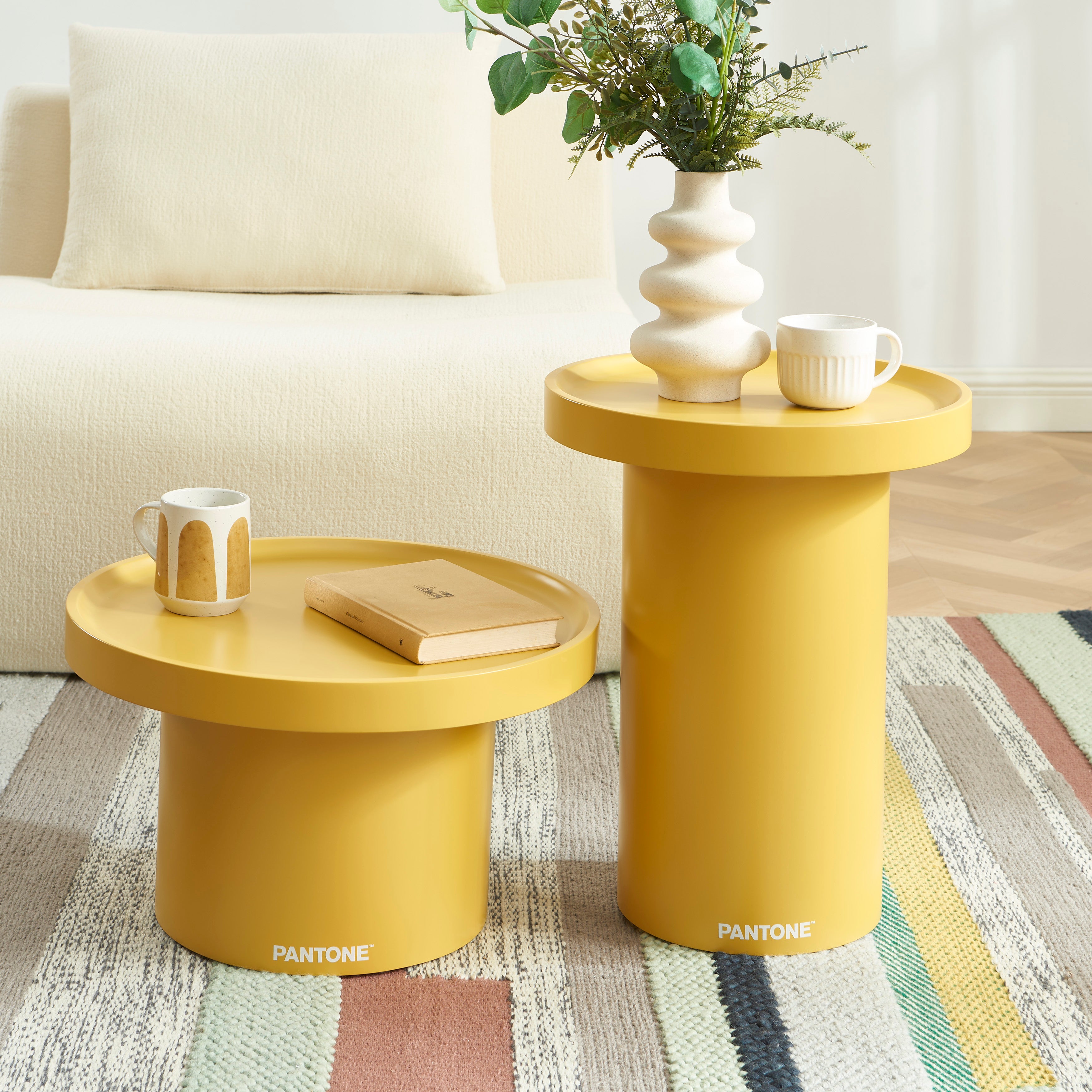 PANTONE® Matte Lacquered Side Table – Mustard