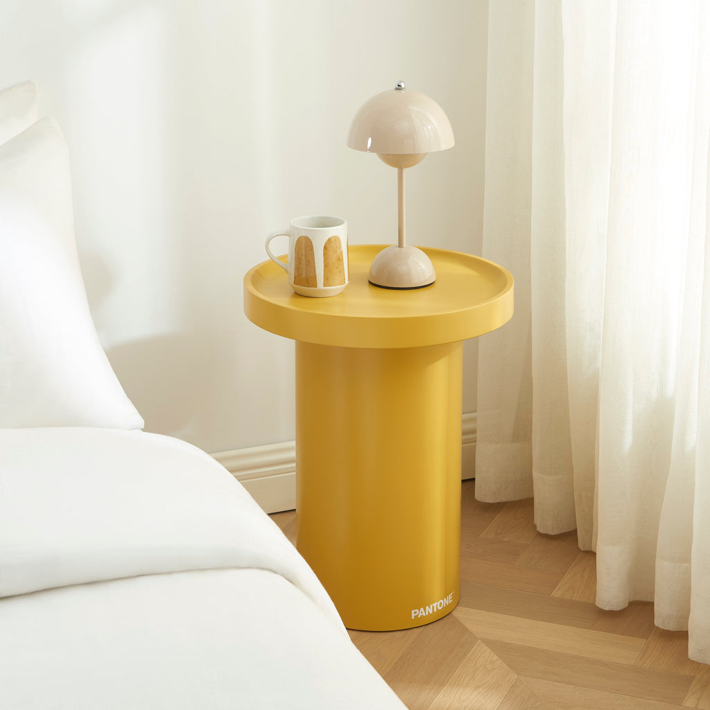 PANTONE® Matte Lacquered Side Table – Mustard