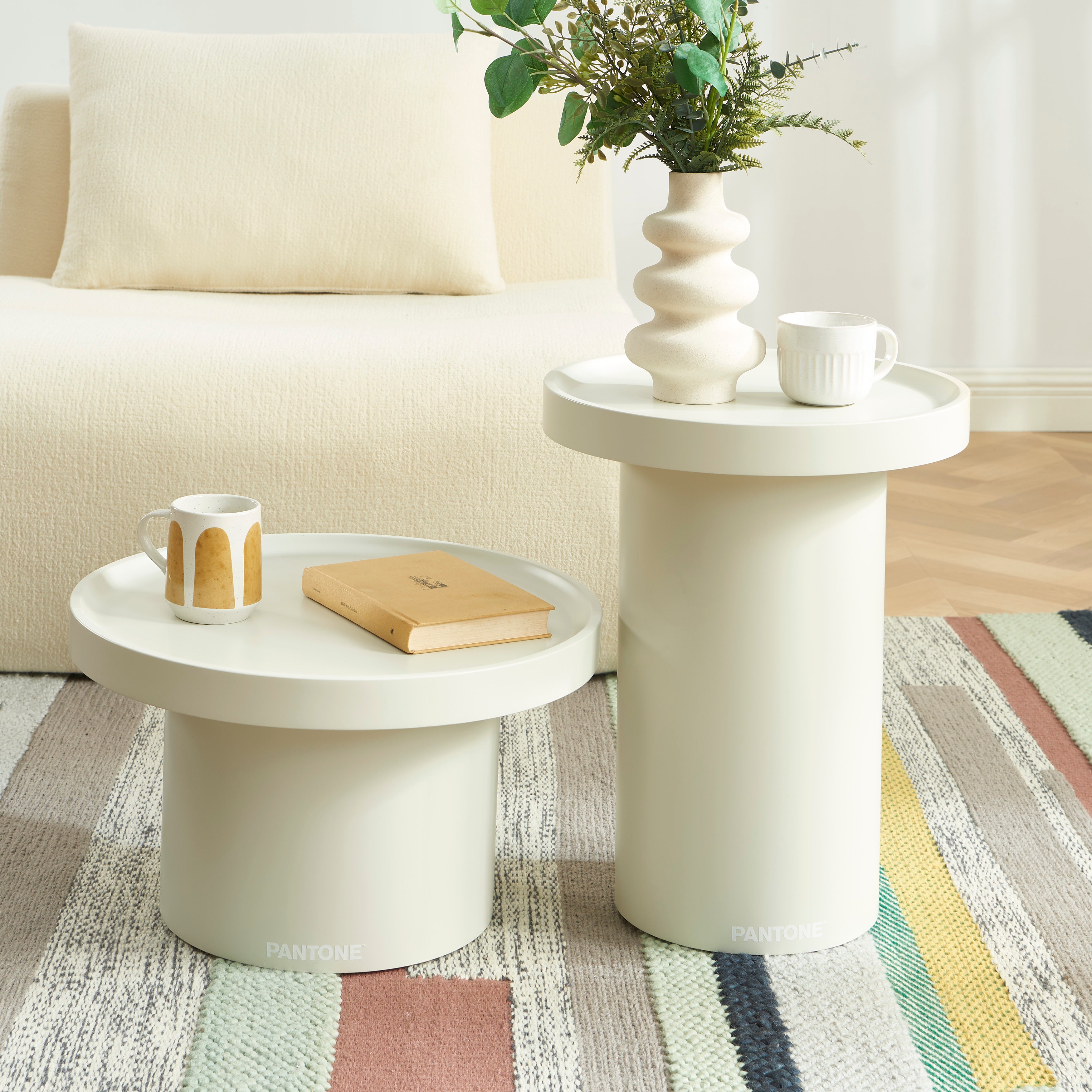 PANTONE® Matte Lacquered Large Side Table – Sand
