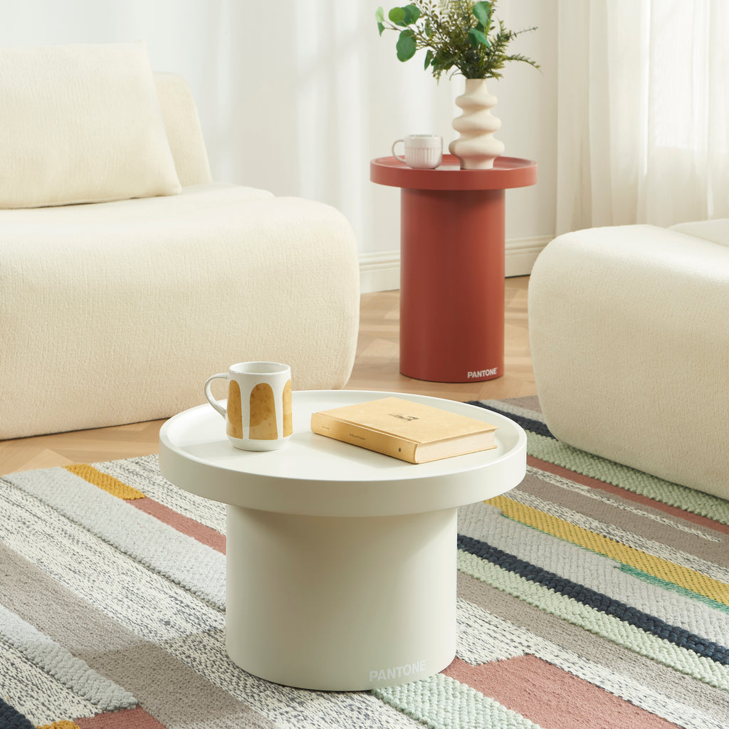 PANTONE® Matte Lacquered Large Side Table – Sand