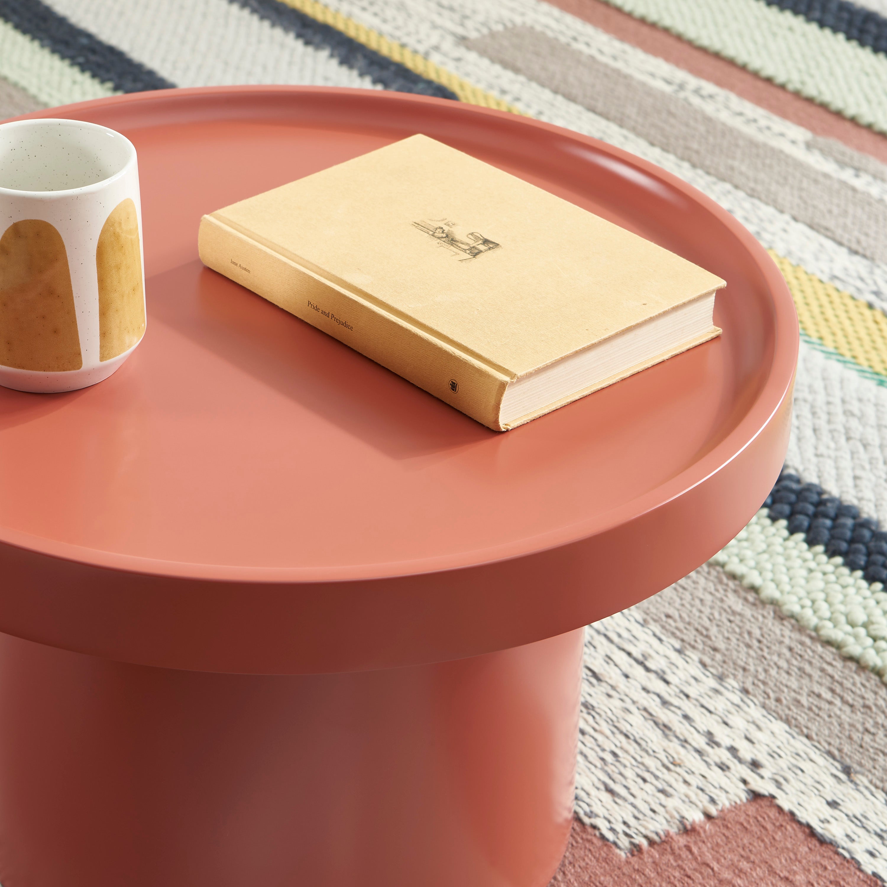 PANTONE® Matte Lacquered Large Side Table – Terracotta