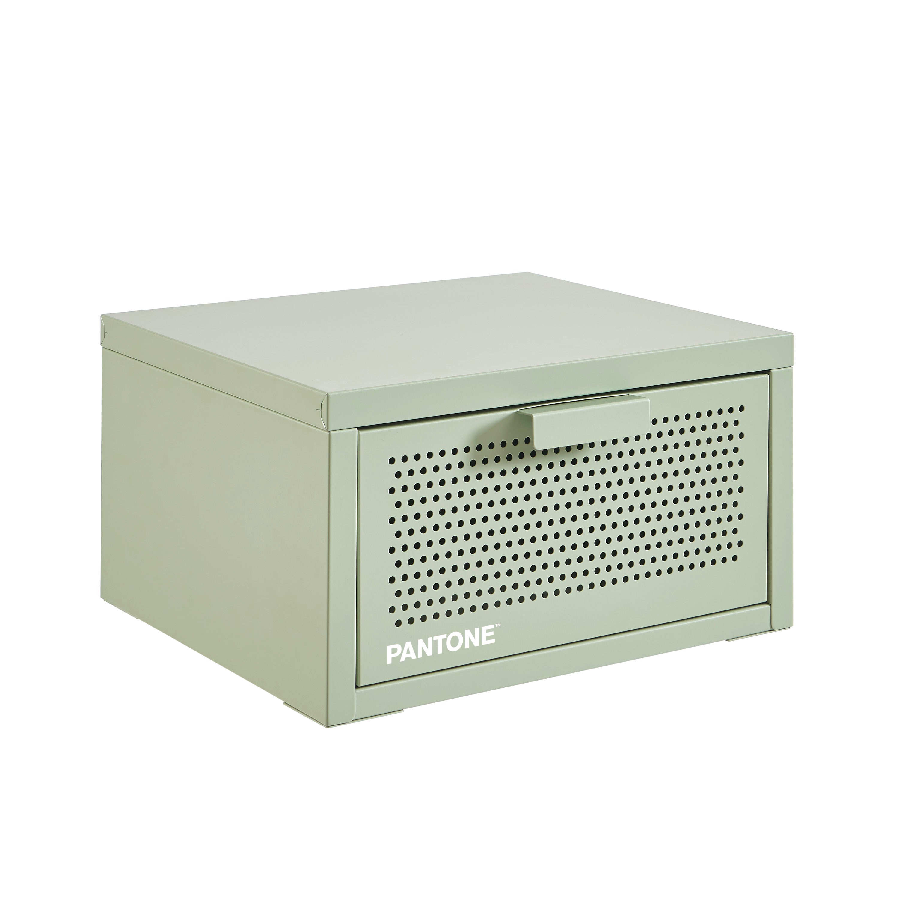 PANTONE® Metal Wall-Mounted Nightstand – Almond green