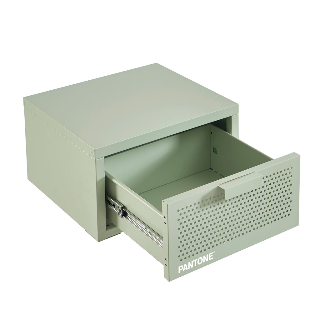 PANTONE® Metal Wall-Mounted Nightstand – Almond green