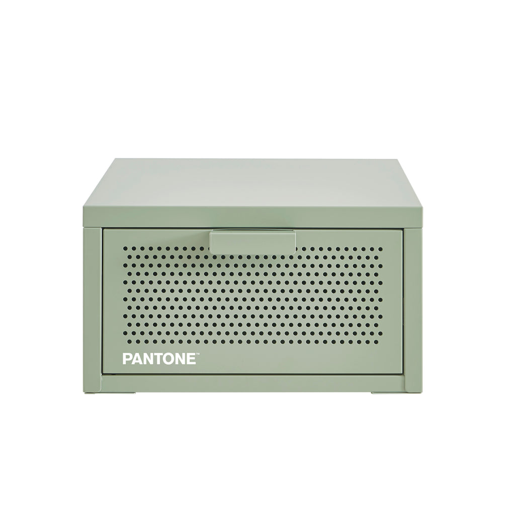 PANTONE® Metal Wall-Mounted Nightstand – Almond green