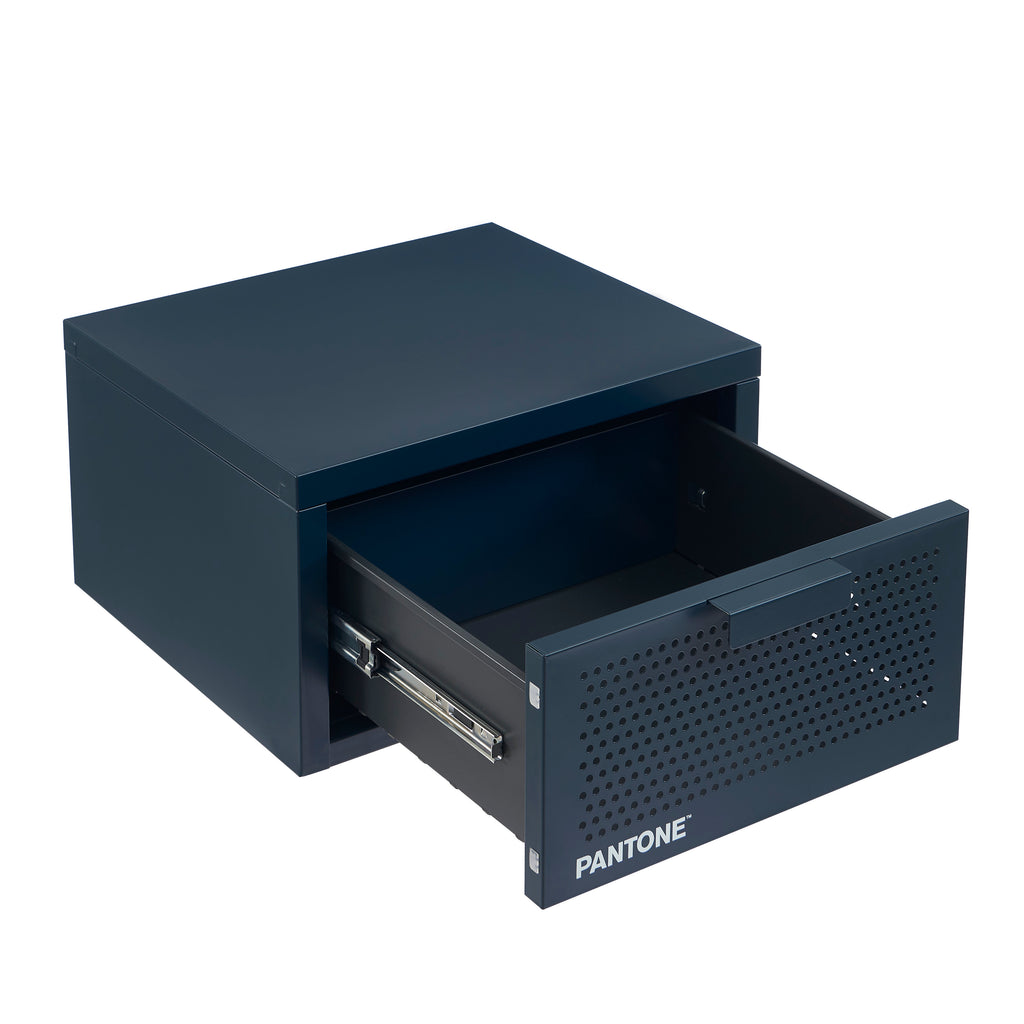 PANTONE® Metal Wall-Mounted Nightstand – Midnight blue