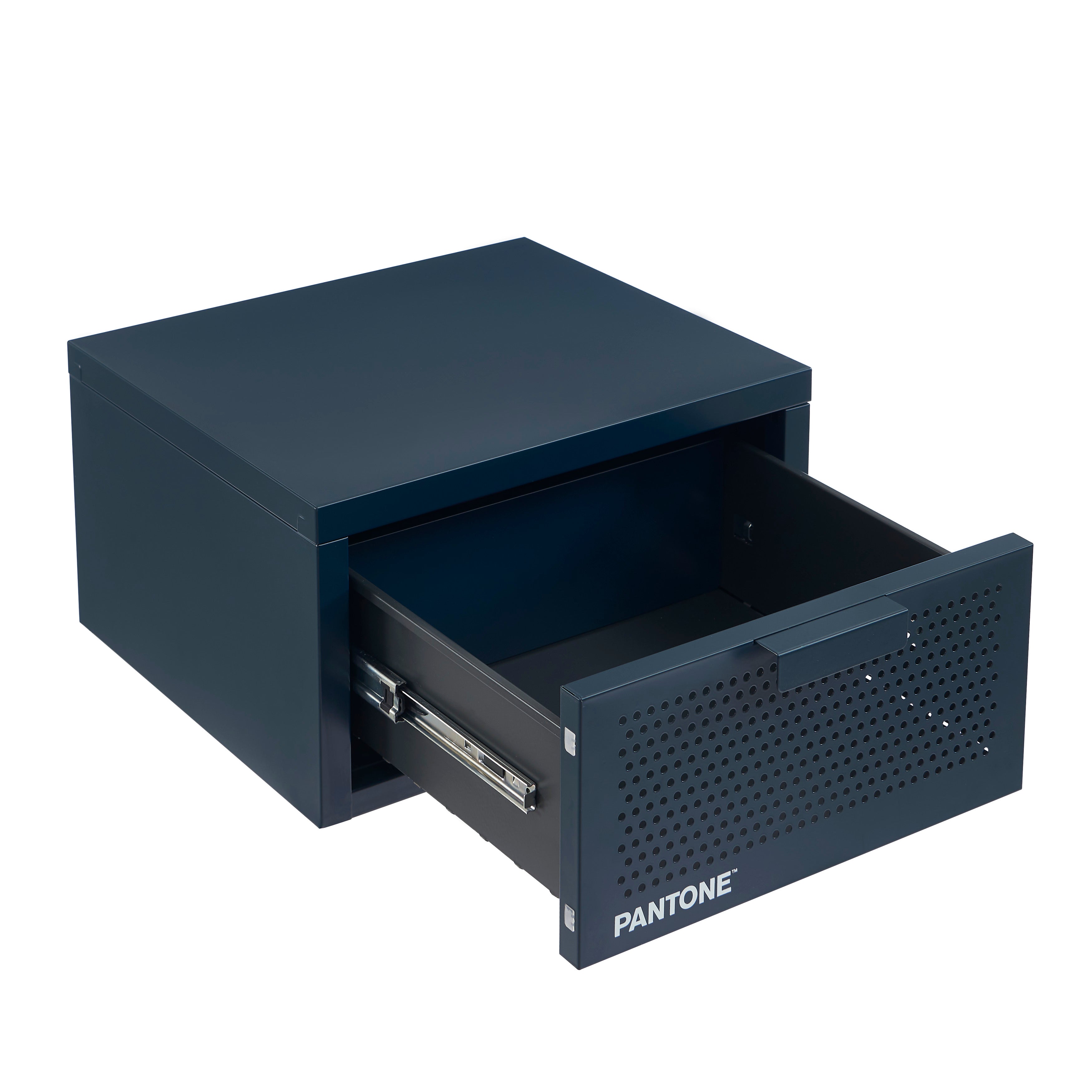 PANTONE® Metal Wall-Mounted Nightstand – Midnight blue