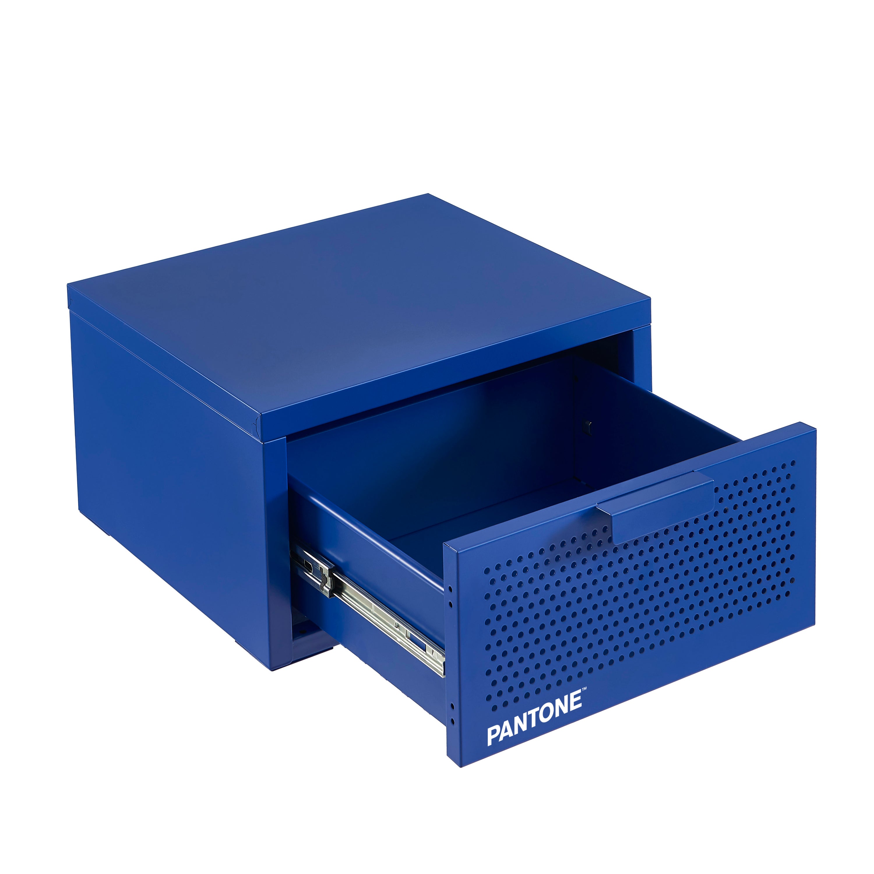 PANTONE® Metal Wall-Mounted Nightstand – Electric blue