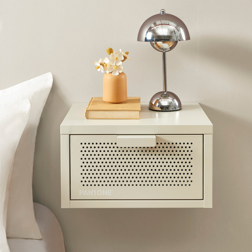 PANTONE® Metal Wall-Mounted Nightstand – Sand