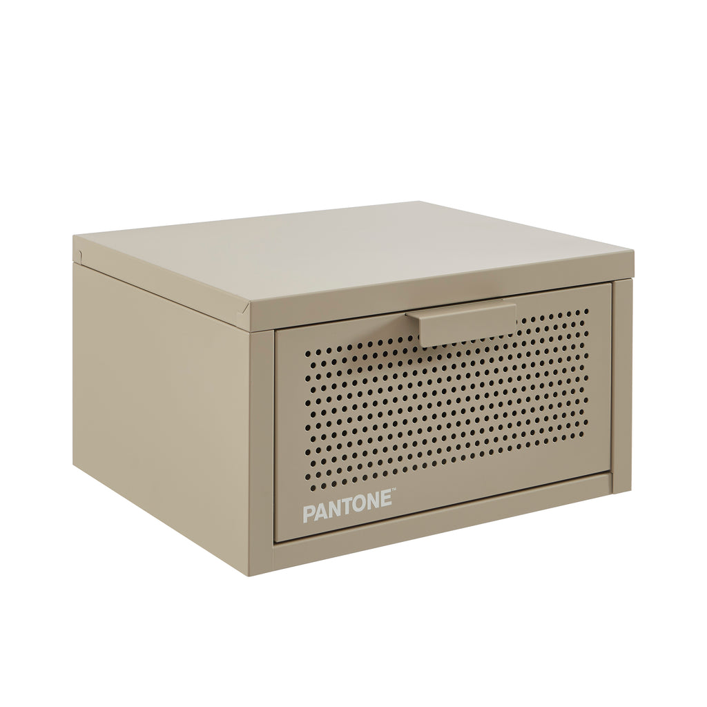 PANTONE® Metal Wall-Mounted Nightstand – Taupe