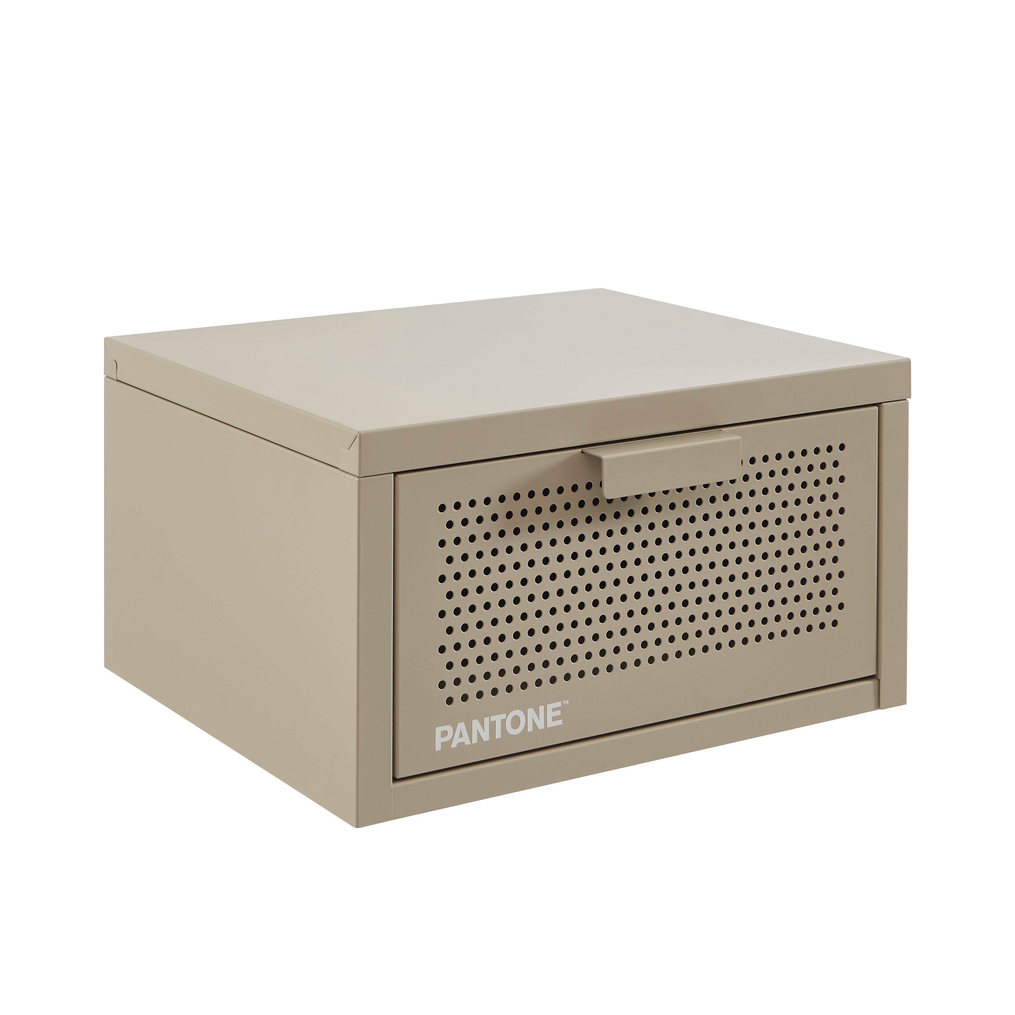 PANTONE® Metal Wall-Mounted Nightstand – Taupe