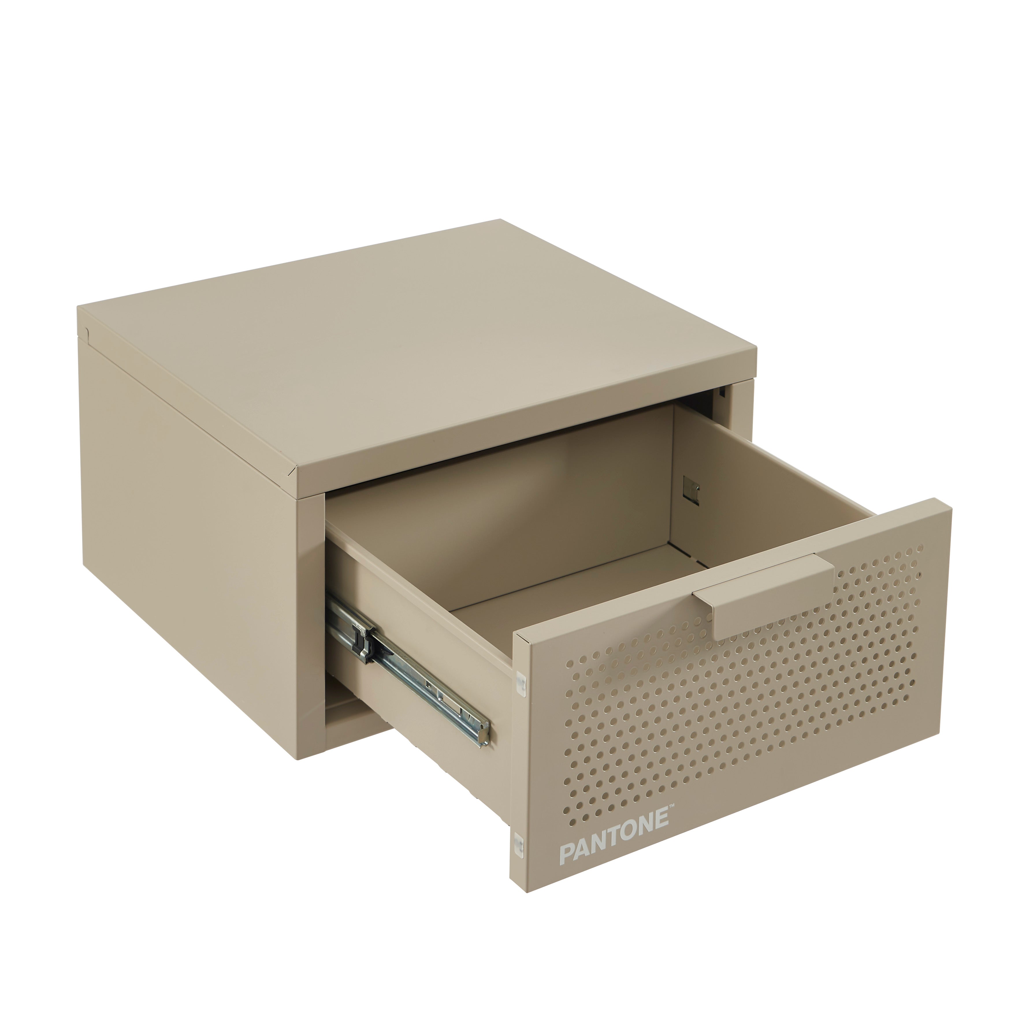 PANTONE® Metal Wall-Mounted Nightstand – Taupe