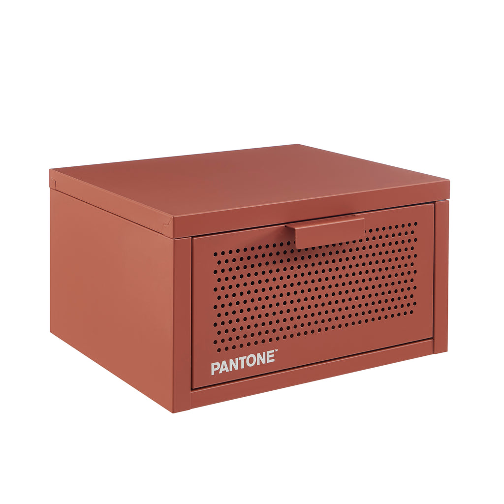 PANTONE® Metal Wall-Mounted Nightstand – Terracotta