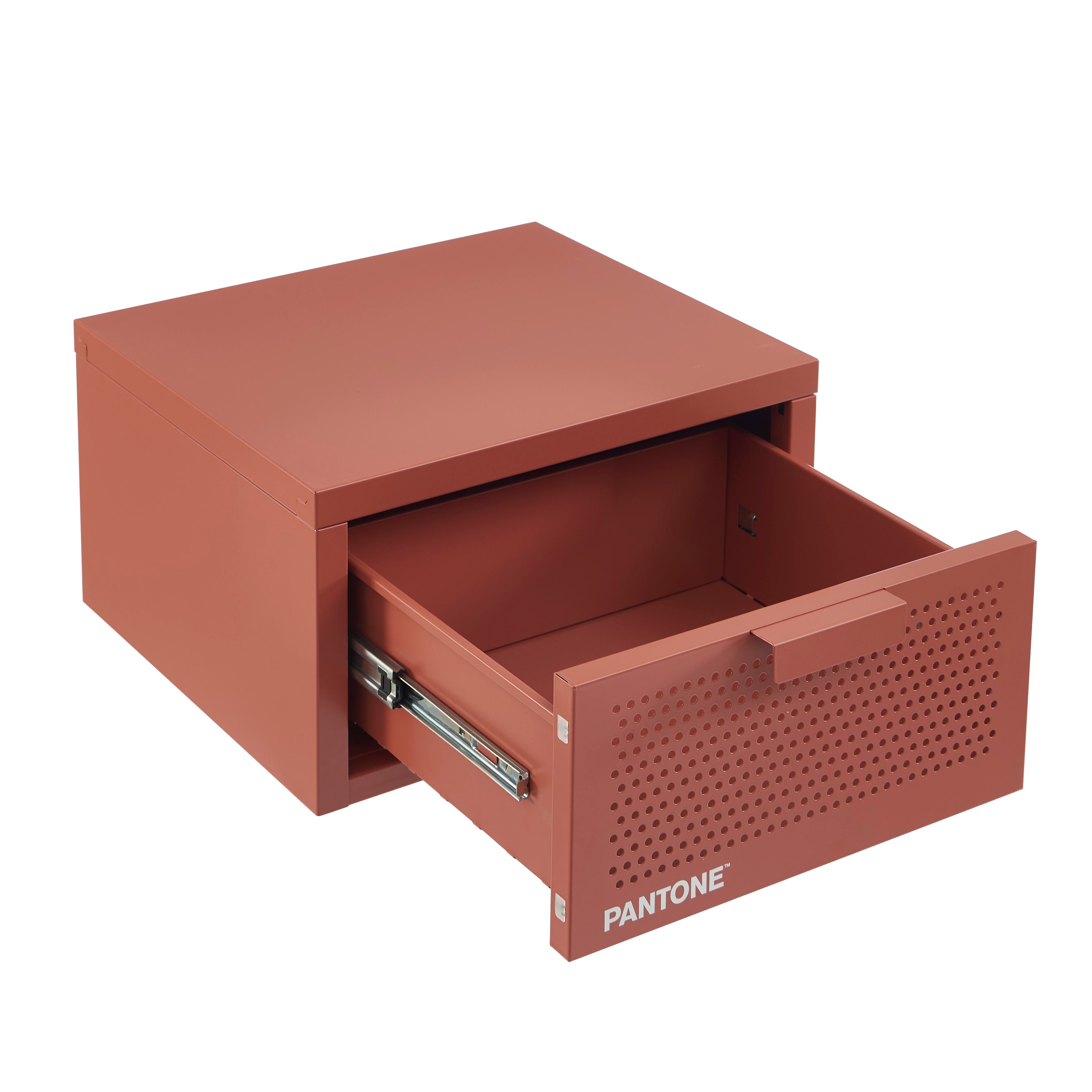 PANTONE® Metal Wall-Mounted Nightstand – Terracotta