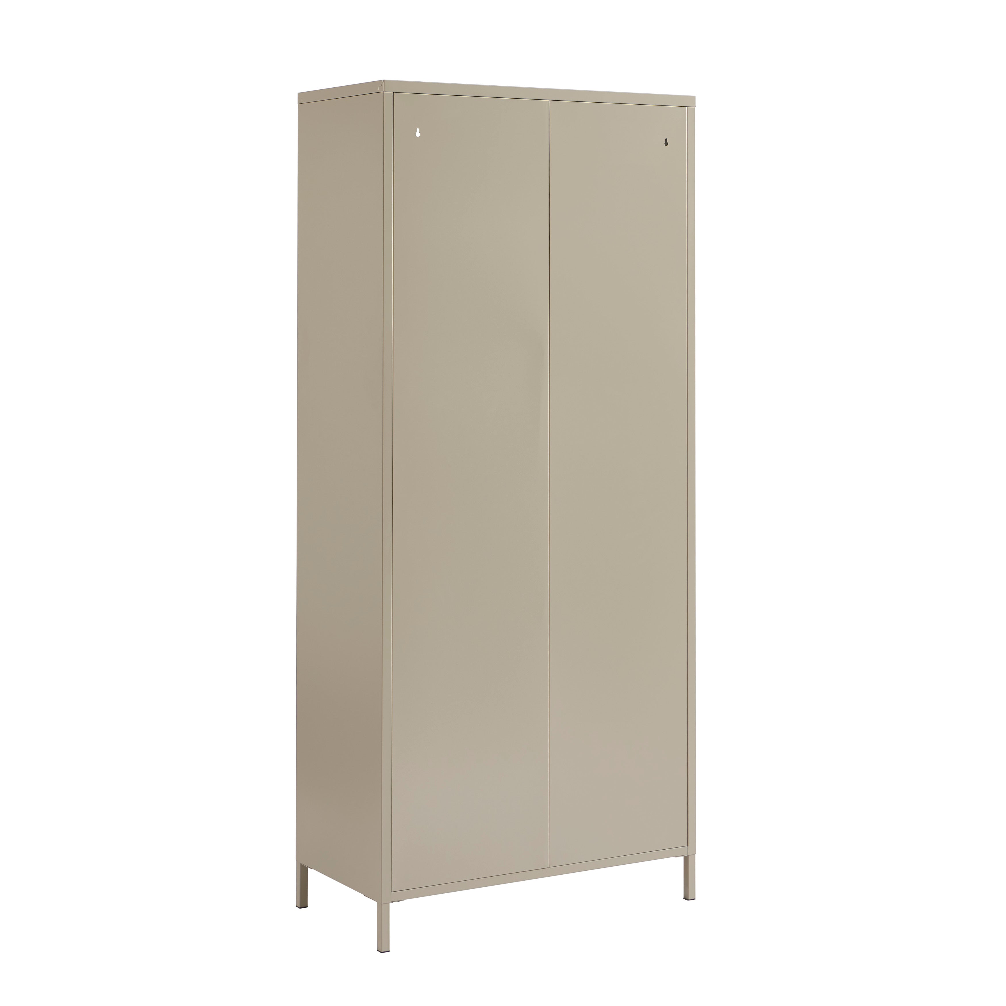 PANTONE® Fluted Glass Metal Display Cabinet – Taupe