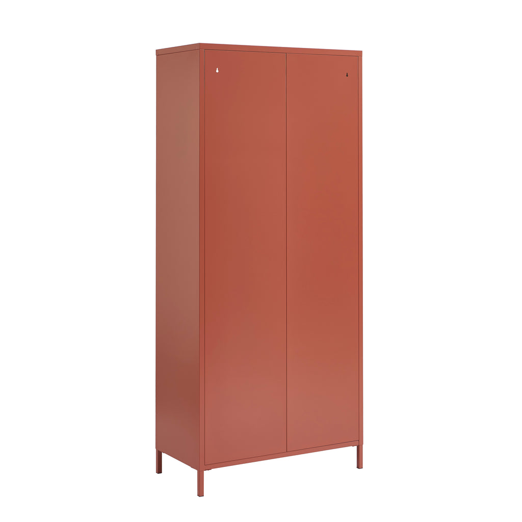PANTONE® Fluted Glass Metal Display Cabinet – Terracotta