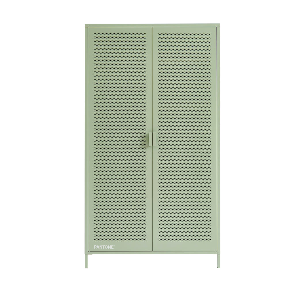 PANTONE® Metal 2-Door Wardrobe – Almond green